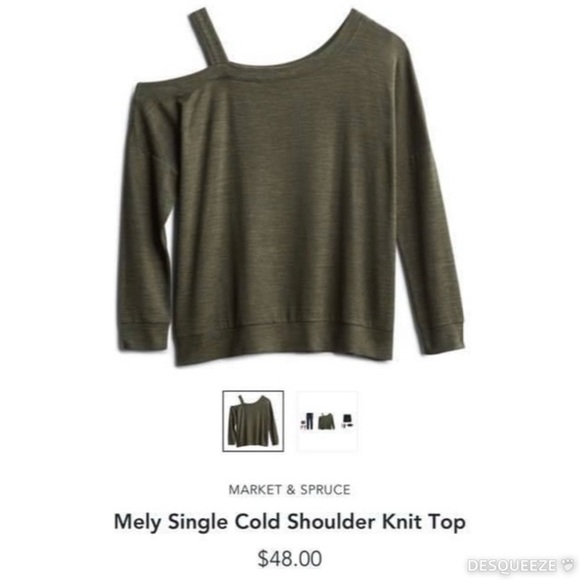 Market & Spruce Stitch Fix Mely Single Cold Shoulder Knit Top Size Medium - Picture 2 of 8